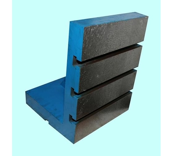 Изображение товара Монтажная плита TLX чугунная, угловая, 200x200 мм, шаброванная, кл. точн.1 с Т-образн. и крепежн. паз. 65271