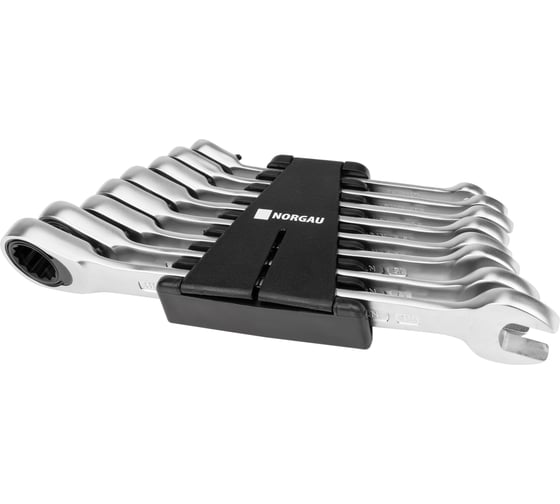 Изображение товара Набор комбинированных ключей с трещоткой NORGAU тип NWS7UR-008 8 шт. 060249908