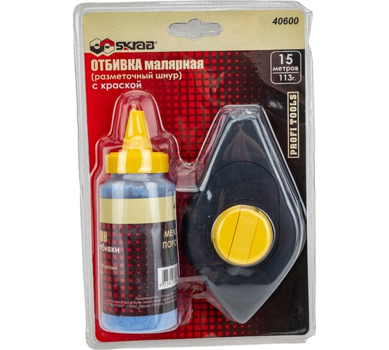Изображение товара Малярная отбивка с краской SKRAB 113 г, 15 м 40600