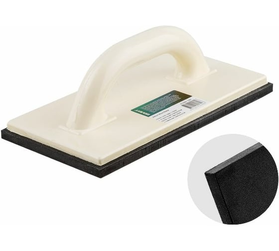 Изображение товара Пластмассовая терка ВОЛАТ с резиновым покрытием 280x140x10 мм 25300-140