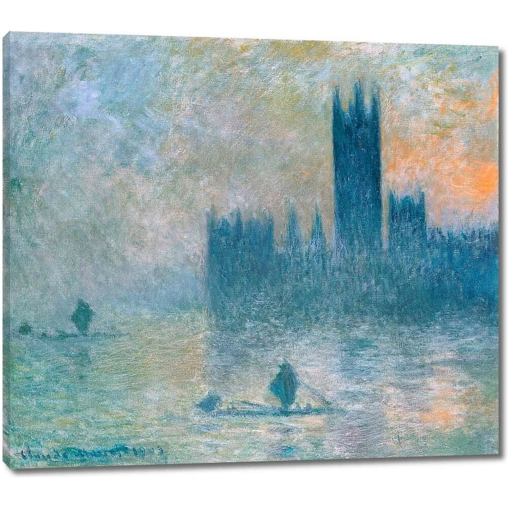 Изображение товара Картина-репродукция на холсте Здание парламента эффект тумана 115x101 см