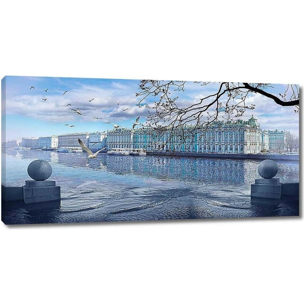 Изображение товара Картина на холсте Первое ателье Вид на Эрмитаж 115x58 см ps97404-5