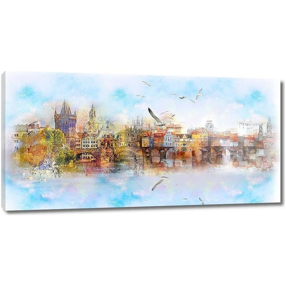 Изображение товара Картина 'Старый город' на холсте от Первое ателье 115x58 см