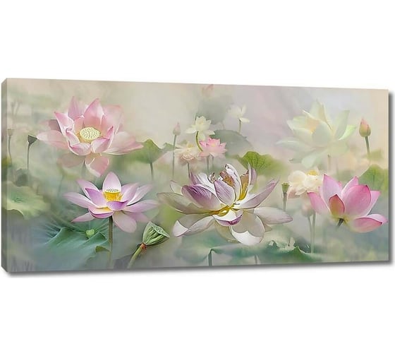 Изображение товара Картина ООО Первое ателье Композиция из лотосов 80x40 см ps97381-4