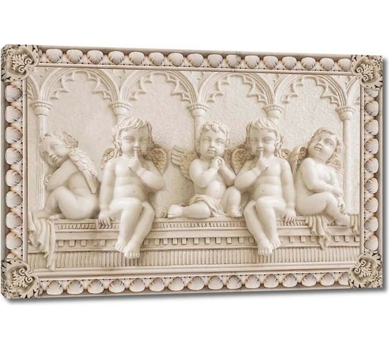 Изображение товара Картина ООО Первое ателье Барельеф с ангелочками 60x40 см ps78692-3