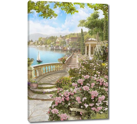 Изображение товара Картина ООО Первое ателье Набережная на греческом острове 60x90 см ps143049-3