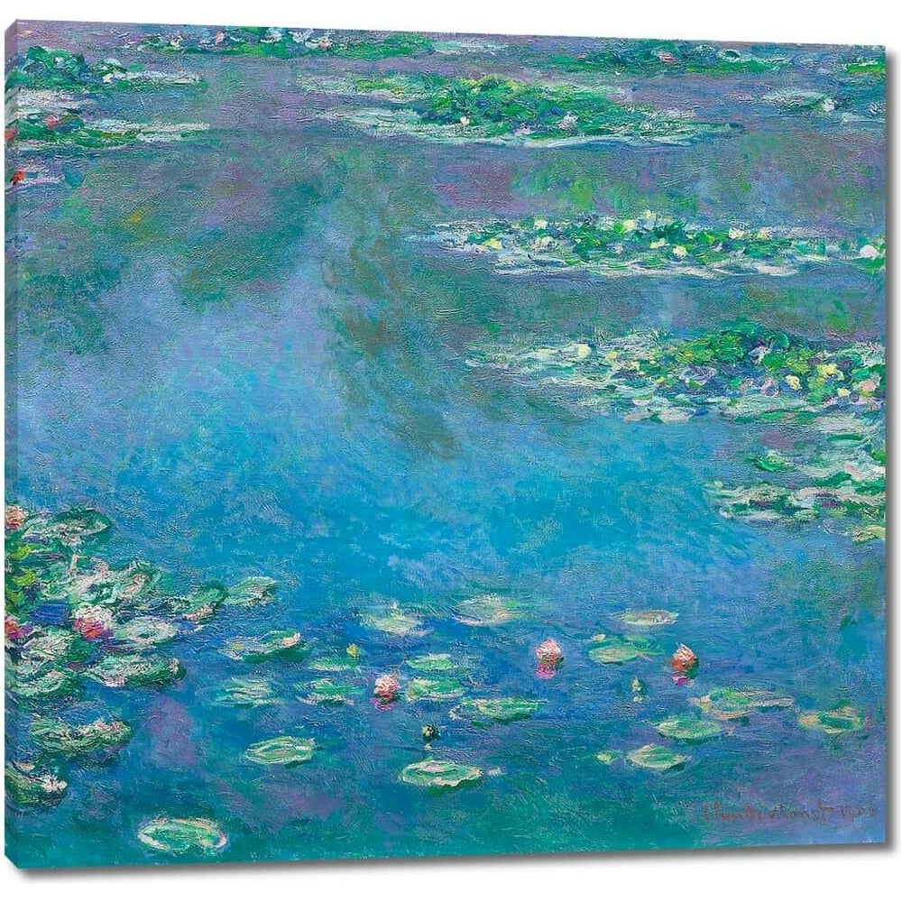 Изображение товара Картина-репродукция водяные лилии на холсте 80x77 см от ООО Первое ателье