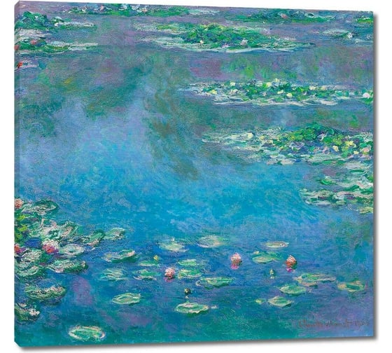 Изображение товара Картина-репродукция ООО Первое ателье Водяные лилии, голубые 80x77 см ps143204-4
