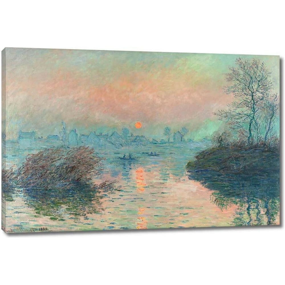 Изображение товара Картина-репродукция ООО Первое ателье Закат на Сене, Лавакур 60x40 см ps143178-3