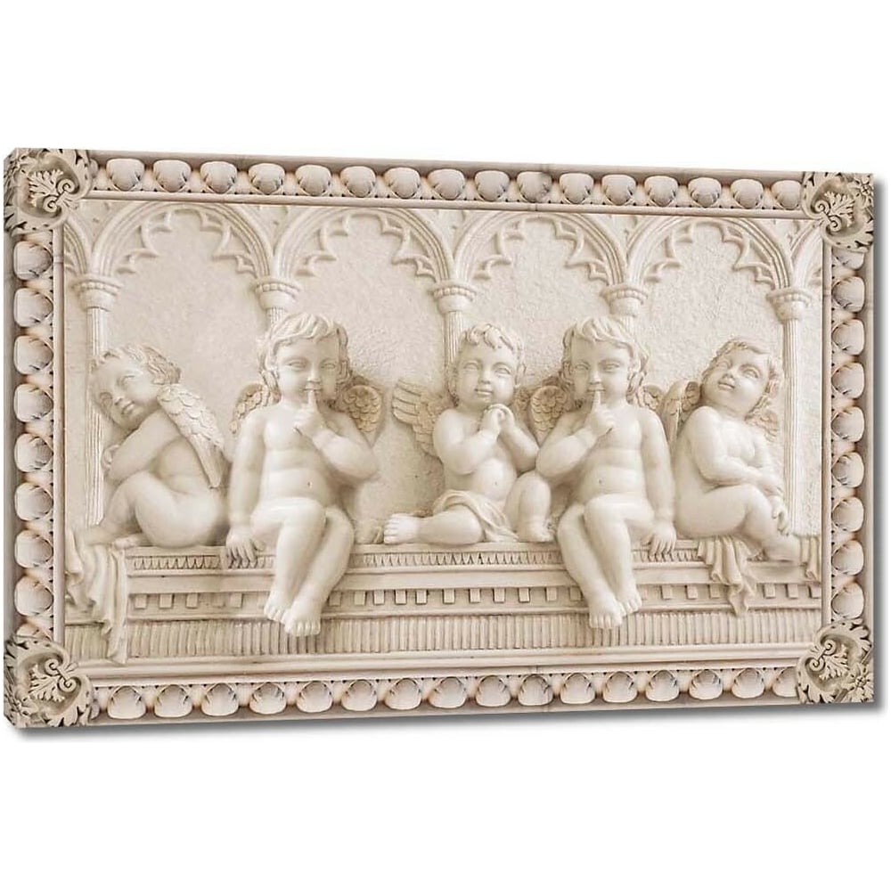 Изображение товара Картина Барельеф с ангелочками 115x77 см от Первое ателье