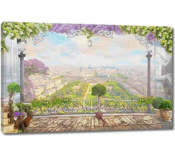 Изображение товара Картина ООО Первое ателье Вид на весь город с большого балкона 115x76 см ps28499-5