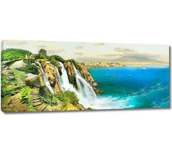 Изображение товара Картина ООО Первое ателье Завораживающий вид со скалы на море 80x35 см ps28397-4