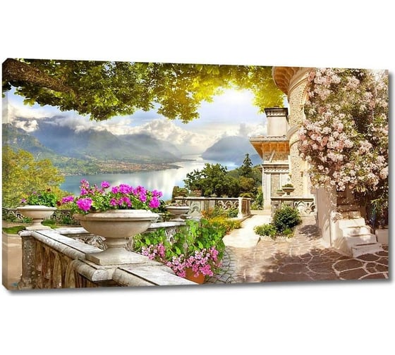 Изображение товара Картина ООО Первое ателье Раннее утро на веранде 80x48 см ps28492-4