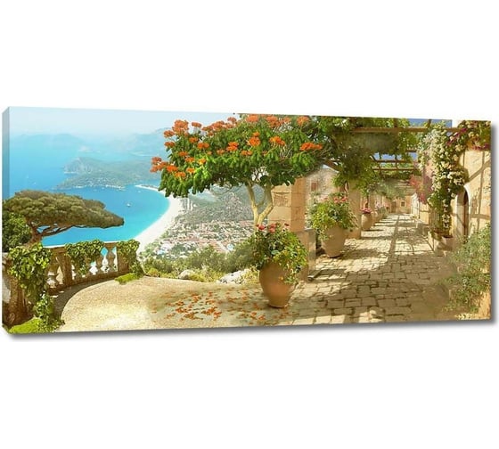 Изображение товара Картина ООО Первое ателье Вид с террасы на побережье 80x38 см ps28456-4