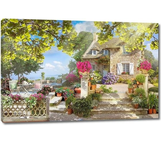 Изображение товара Картина ООО Первое ателье Дом с открытой террасой 90x60 см ps14421-2