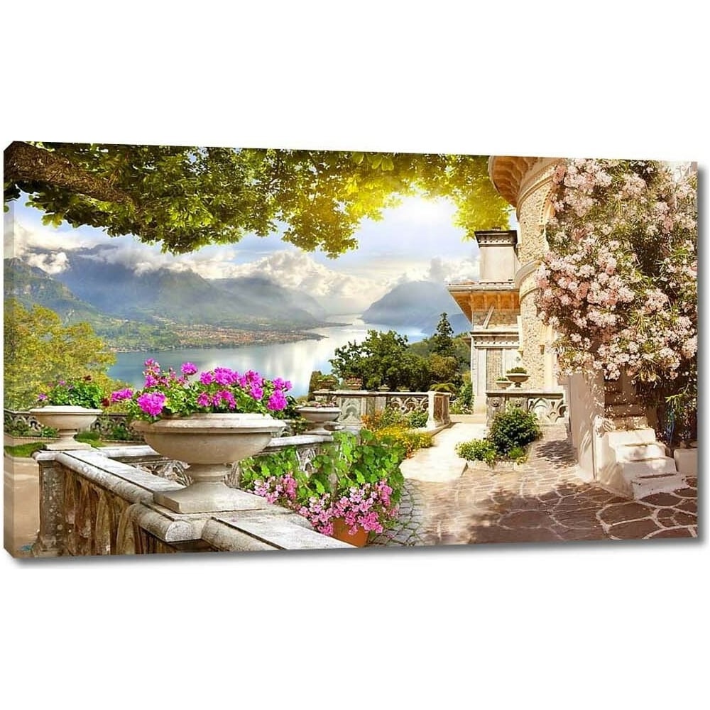 Изображение товара Картина на холсте Раннее утро на веранде 115x69 см ООО Первое ателье