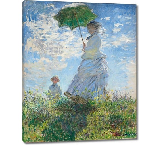 Изображение товара Картина-репродукция ООО Первое ателье Женщина с зонтиком, мадам Моне с сыном 35x44 см ps143130-1