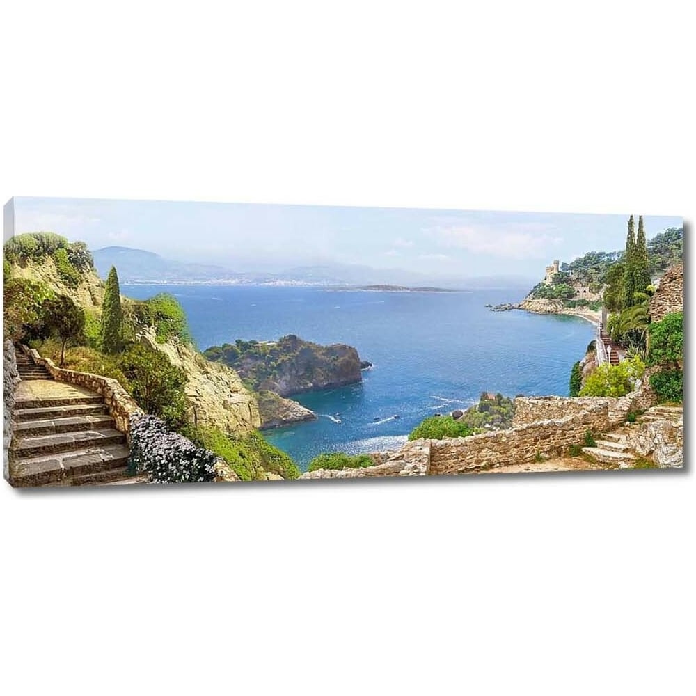 Изображение товара Картина Вид с террасы на бескрайнее море 115x50 см