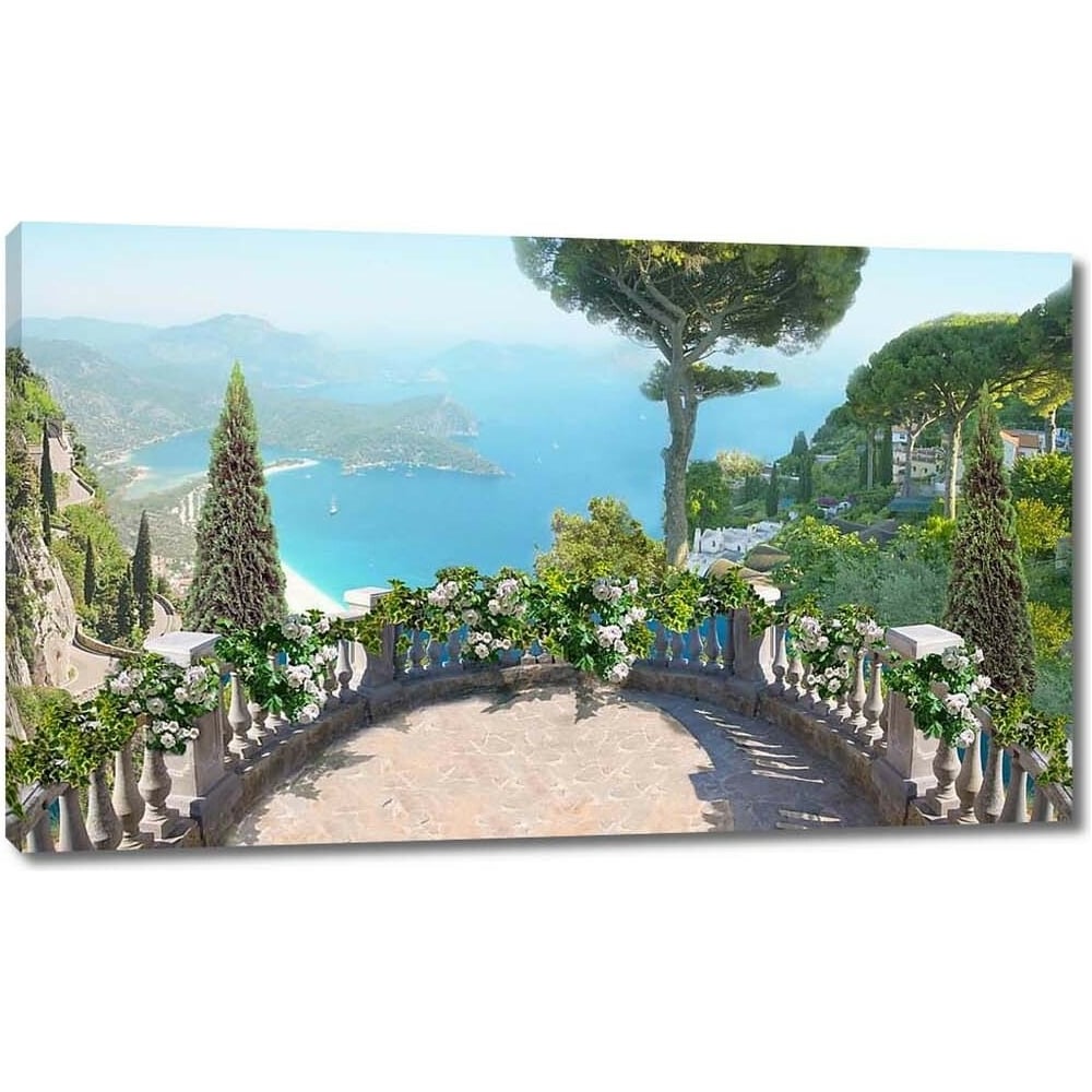 Изображение товара Картина Вид с закругленной террасы на море 60x36 см