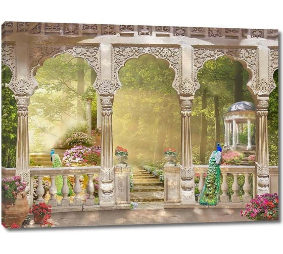 Изображение товара Картина ООО Первое ателье Резные колонны на веранде 115x87 см ps28488-5