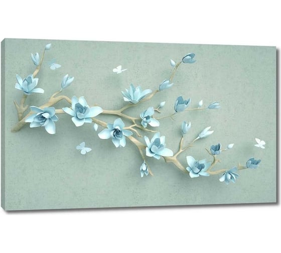 Изображение товара Картина ООО Первое ателье Голубая магнолия на ветке 60x38 см ps147379-3