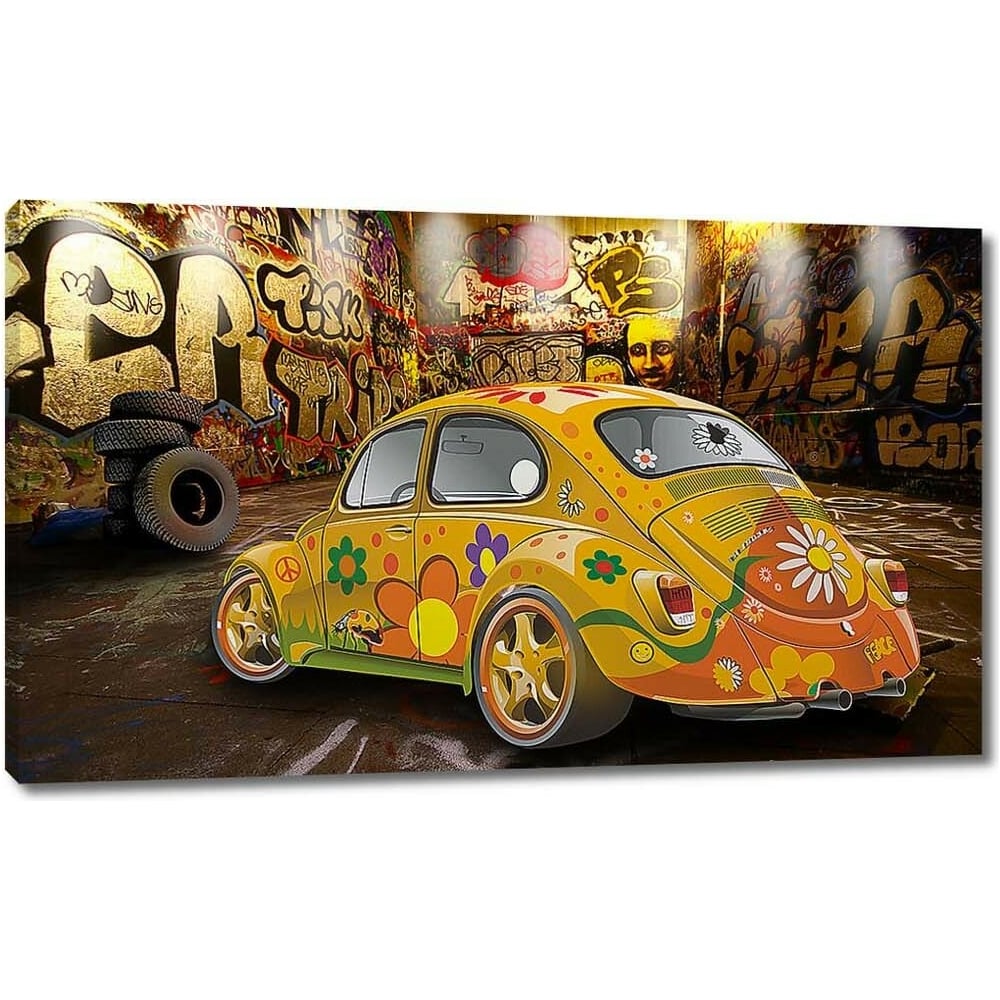 Изображение товара Картина на холсте Легендарный Жук граффити 115x69 см - декоративное искусство