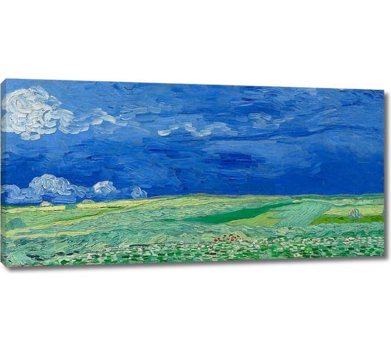 Изображение товара Картина-репродукция ООО Первое ателье Пшеничное поле под грозовыми тучами 80x39 см ps106071-4