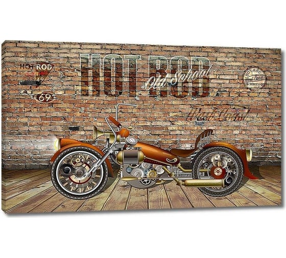 Изображение товара Картина ООО Первое ателье Мотоцикл Хот род 97x60 см ps94984-2