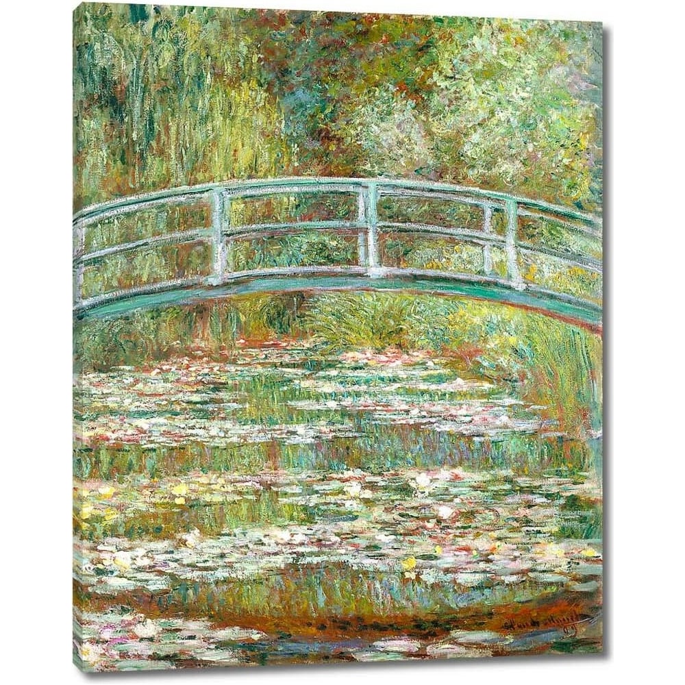 Изображение товара Картина-репродукция Мост на пруду с кувшинками 35x44 см