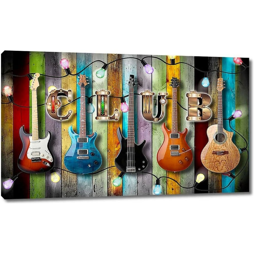 Изображение товара Картина Гитарная стена 60x36 см от Первое ателье