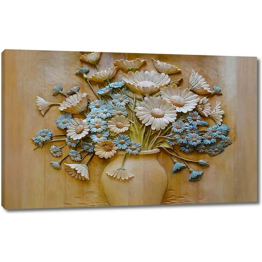 Изображение товара Картина на холсте полевые цветы 35x22 см в стиле для интерьера