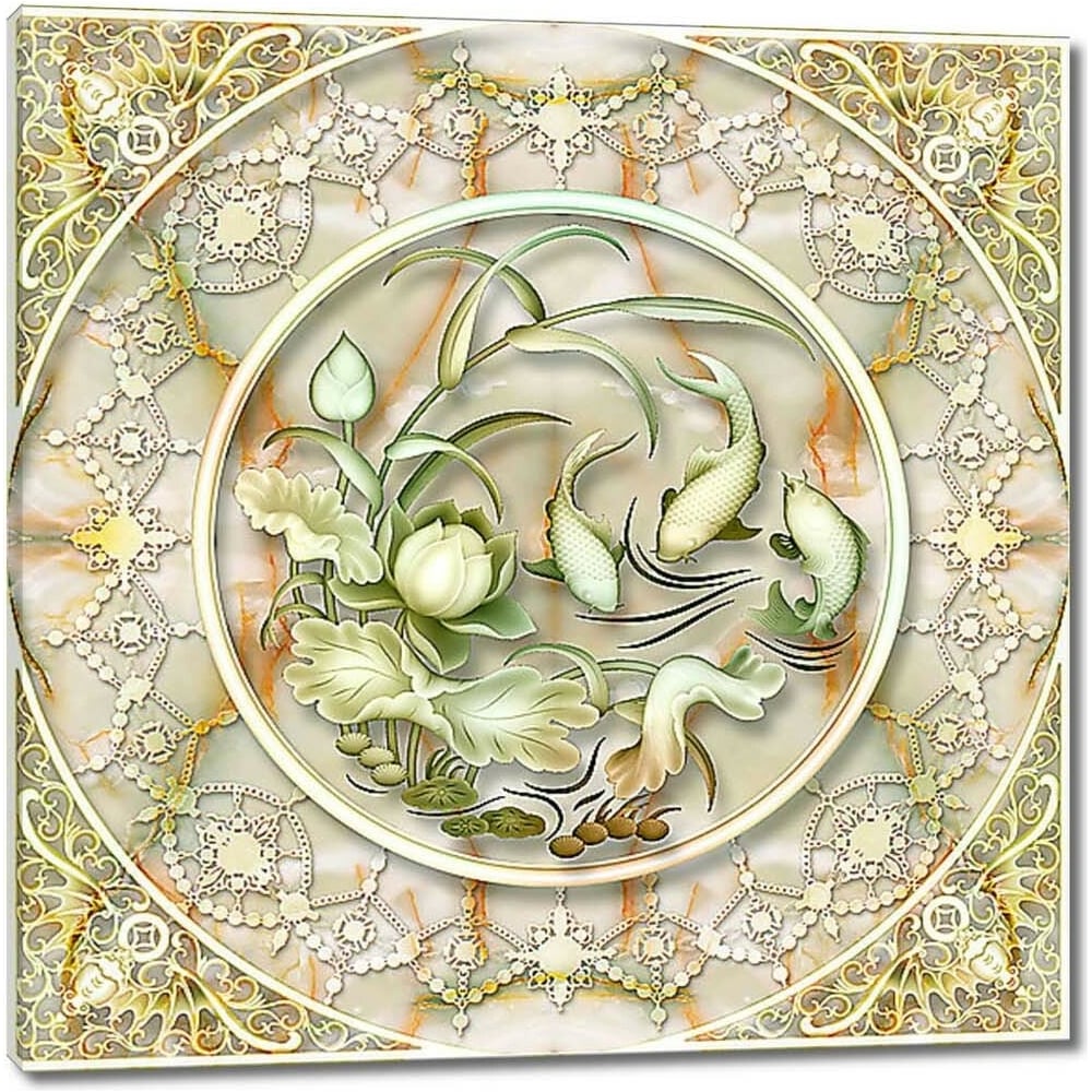 Изображение товара Картина на холсте Нефритовые рыбки 80x79 см ООО Первое ателье