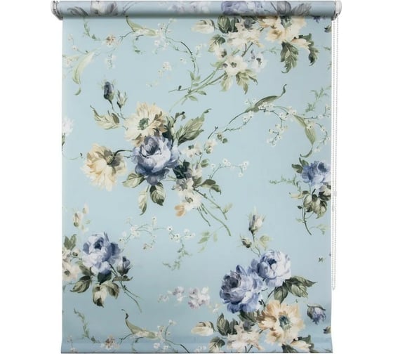 Изображение товара Штора УЮТ Розарий 60x175 см голубой 2092178
