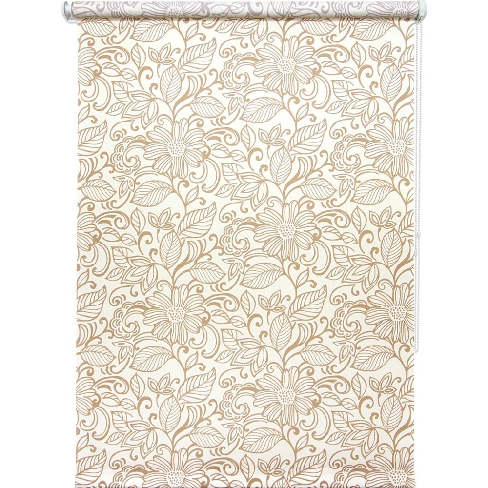 Изображение товара Штора УЮТ Ажур 70x175 см коричневый рулонная современная установка на стену и раму