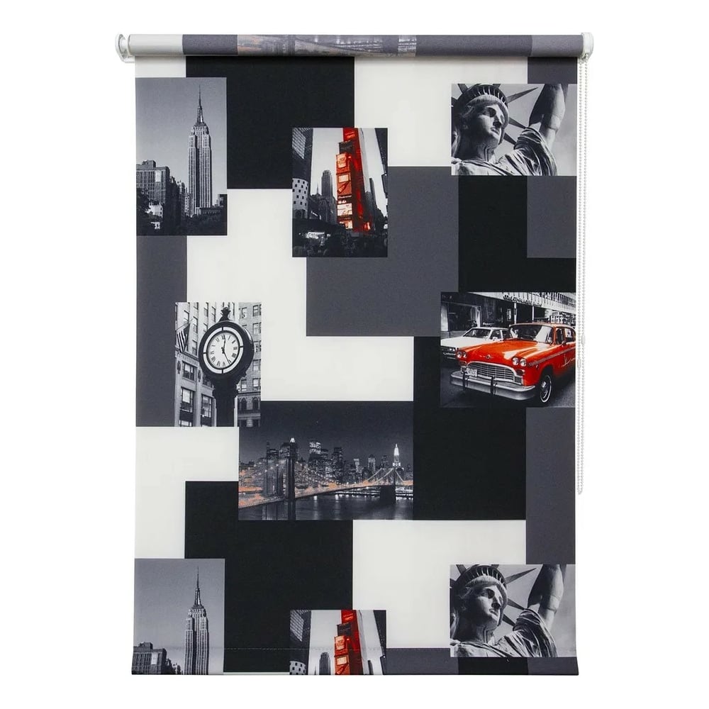 Изображение товара Штора УЮТ Нью-Йорк 120x175 см красно-серый