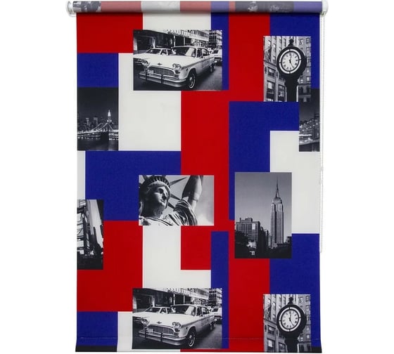 Изображение товара Штора УЮТ Нью-Йорк 160x175 см пестрый 2091018