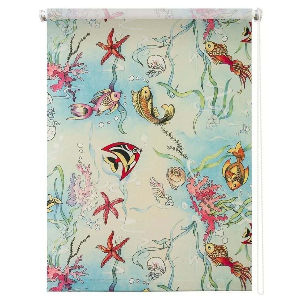 Изображение товара Рулонная штора УЮТ Аквариум 140x175 см - современный дизайн, легкий монтаж