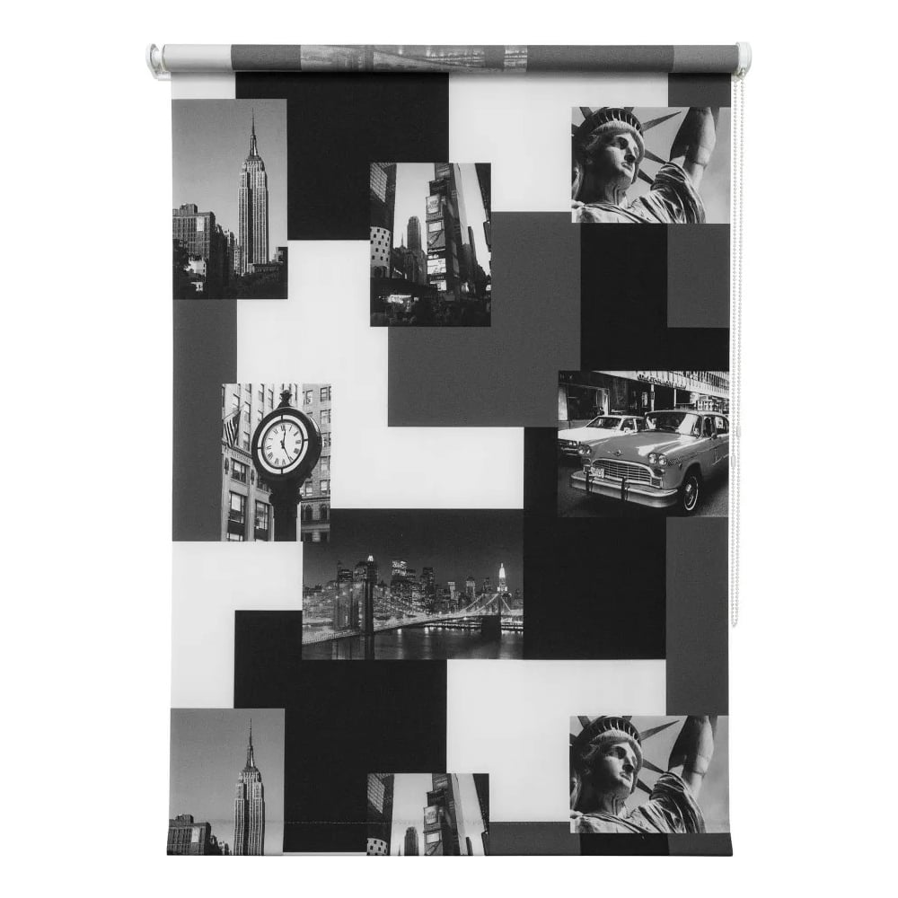 Изображение товара Штора УЮТ Нью-Йорк 40x175 см монохром 2090993 Изображение товара Штора УЮТ Нью-Йорк 40x175 см монохром 2090993