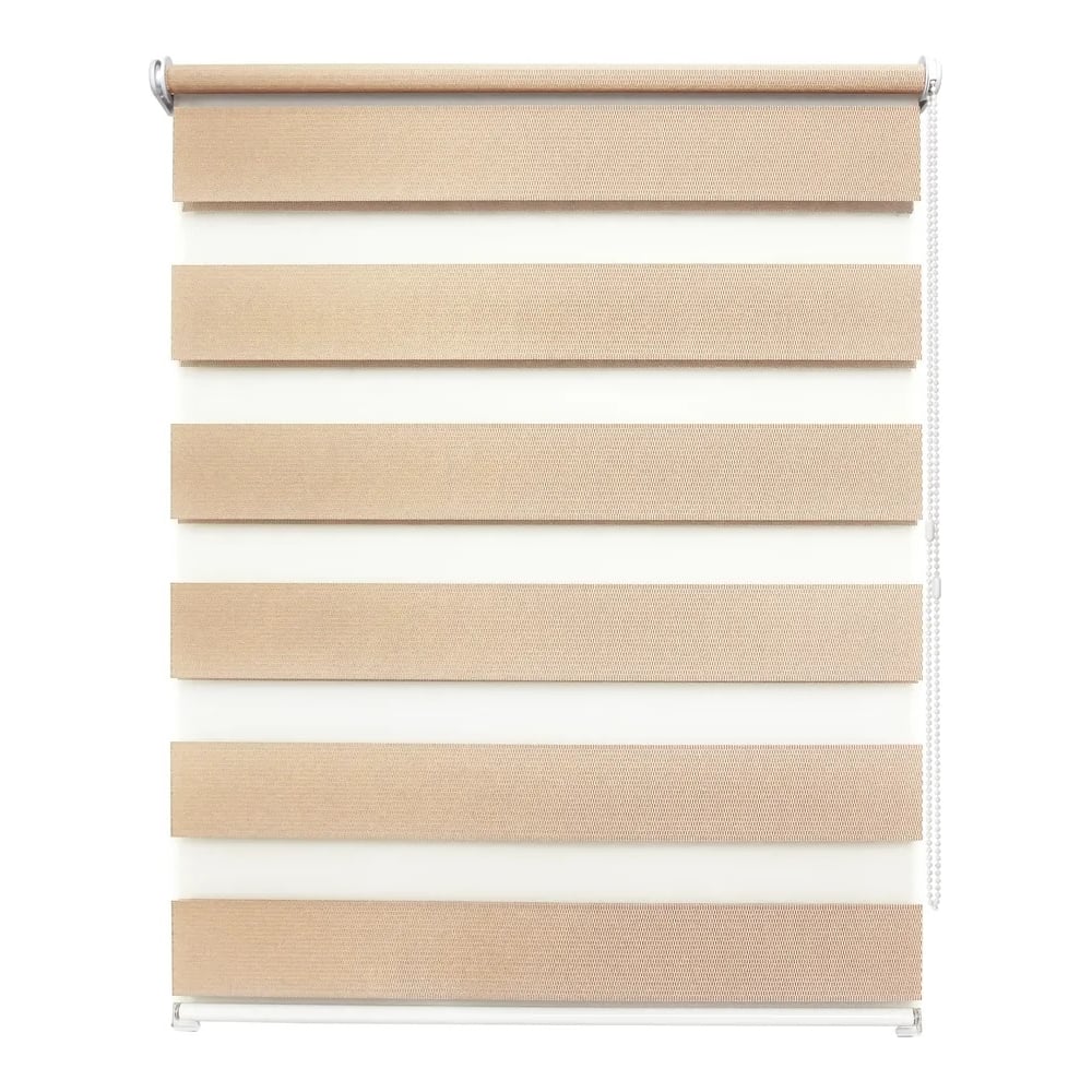 Изображение товара Рулонная штора УЮТ Сальса день-ночь 70x160 бежевый современная легкая установка