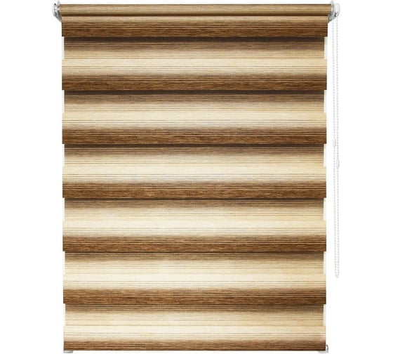 Изображение товара Рулонная штора УЮТ Рафаэлло день/ночь, 60x160, коричневый 2145027