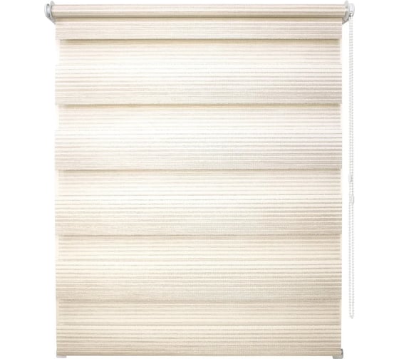 Изображение товара Рулонная штора УЮТ Люрекс день/ночь, 100x160, кремовый 2145144