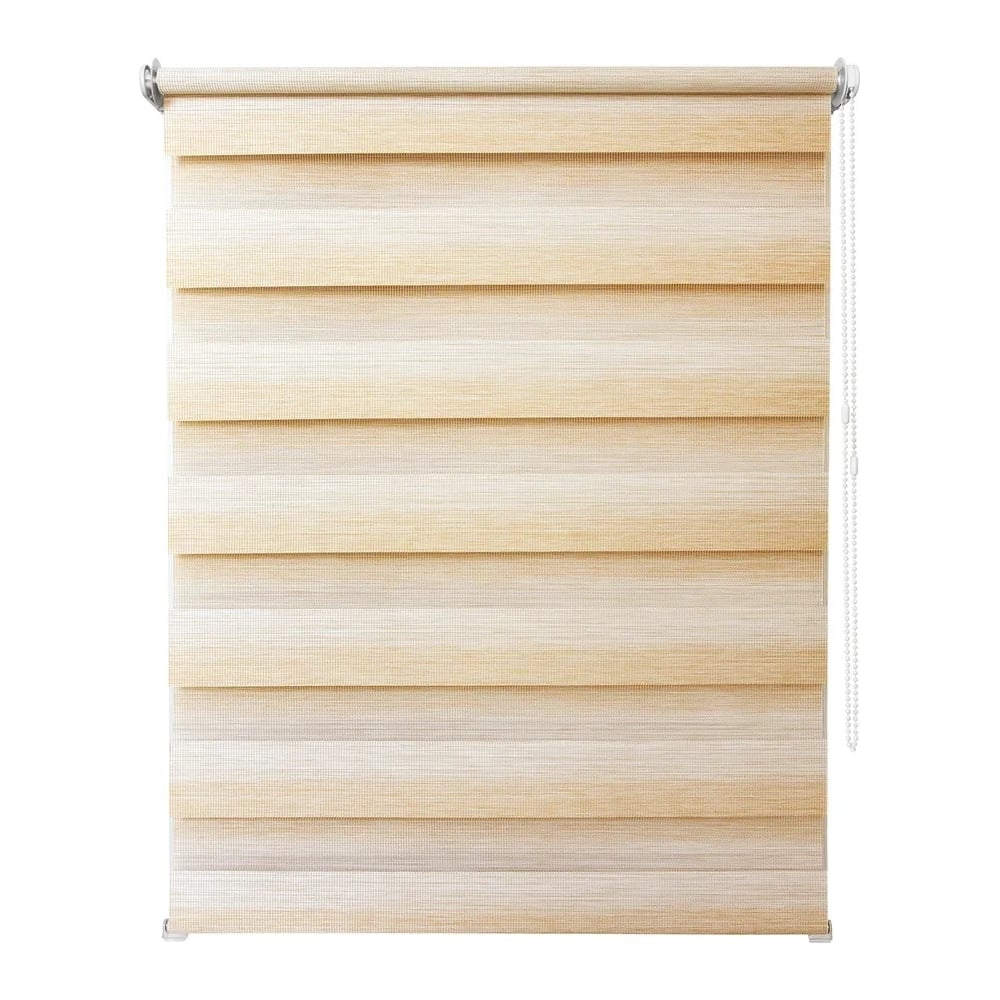 Изображение товара Рулонная штора УЮТ Рафаэлло день ночь 120x160 песочный стиль современный