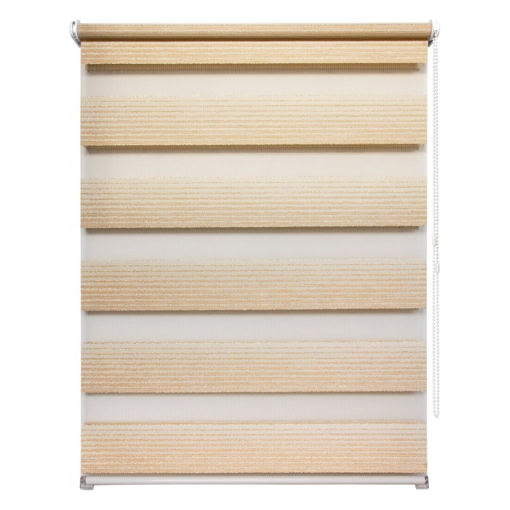 Изображение товара Рулонная штора УЮТ Люрекс день/ночь 140x160 ваниль современная легкая установка