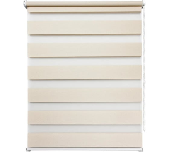 Изображение товара Рулонная штора УЮТ Сальса день/ночь, 40x160, кремовый 2145285