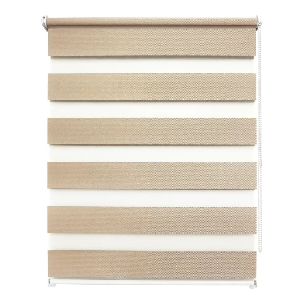 Изображение товара Рулонная штора УЮТ Сальса день ночь 140x160 песочный современный дизайн