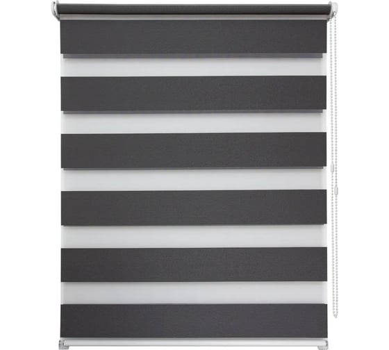 Изображение товара Рулонная штора УЮТ Сальса день/ночь, 100x160, графит 2145186