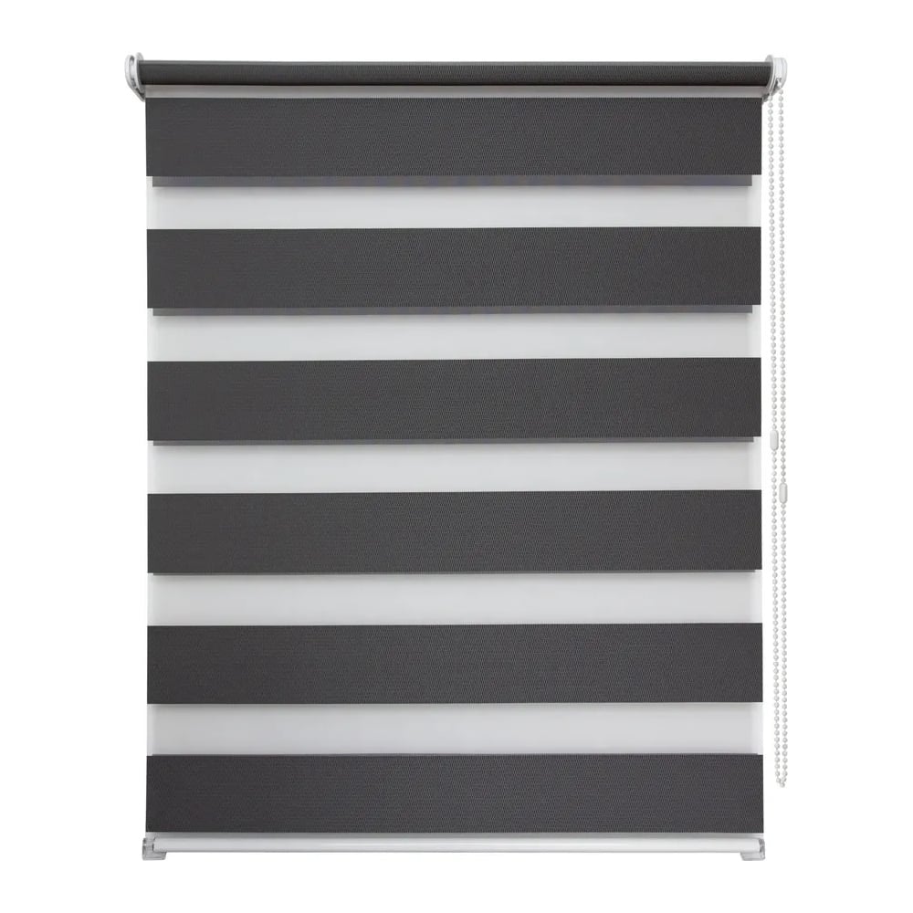 Изображение товара Рулонная штора УЮТ Сальса день/ночь графит 60x160 см