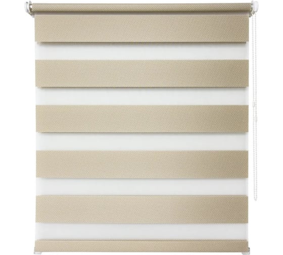 Изображение товара Рулонная штора УЮТ Тиссура день/ночь, 80x160, бежевый 2144578