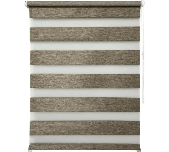 Изображение товара Рулонная штора УЮТ Канзас день/ночь, 120x160, светло-ореховый 2132586