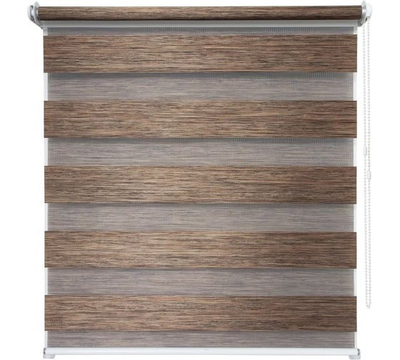 Изображение товара Рулонная штора УЮТ Канзас день/ночь, 067x160, каштановый 2144933